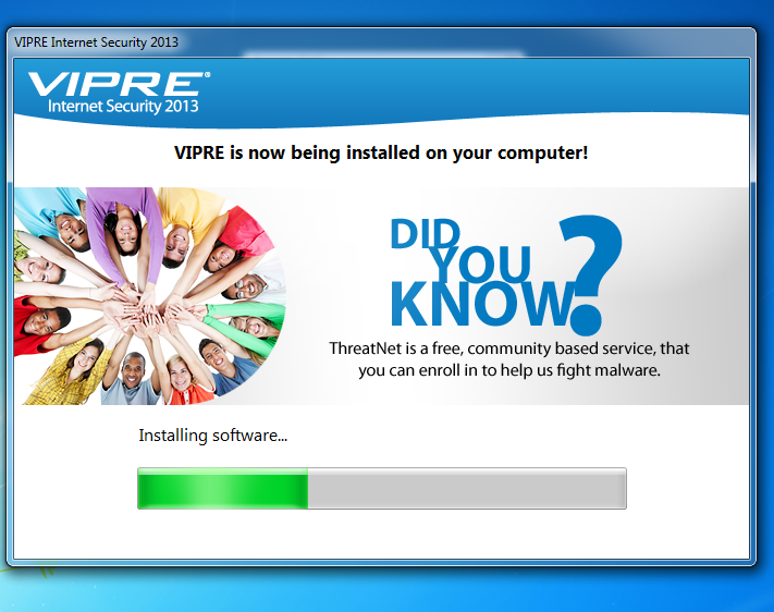 vipre-being-installed
